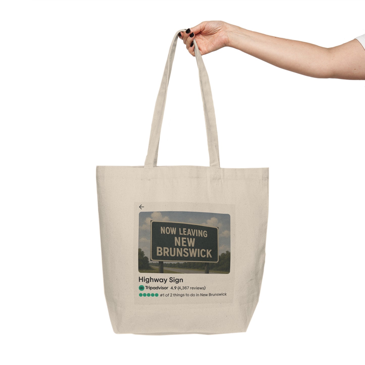 'Now Leaving New Brunswick' Canvas Tote Bag