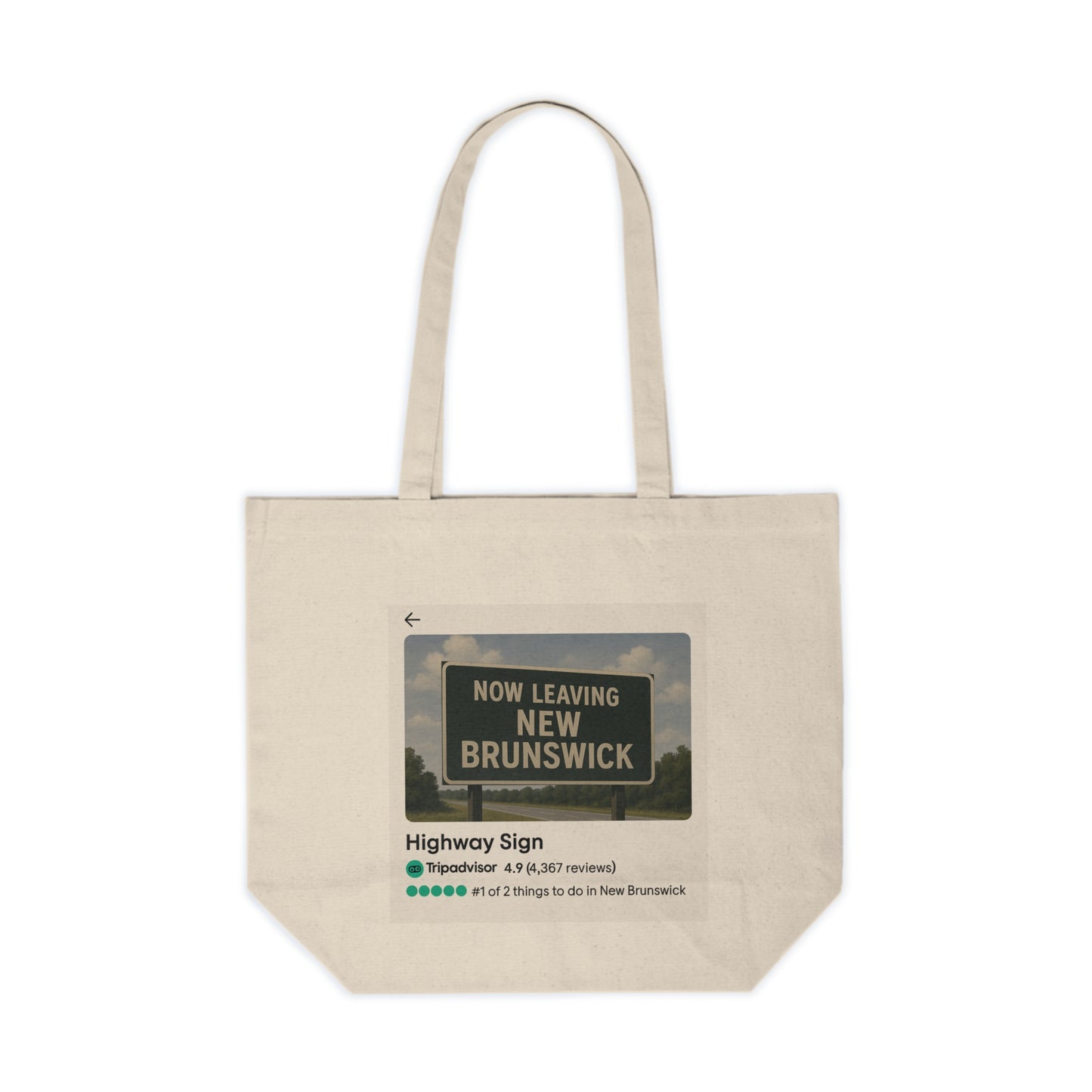 'Now Leaving New Brunswick' Canvas Tote Bag