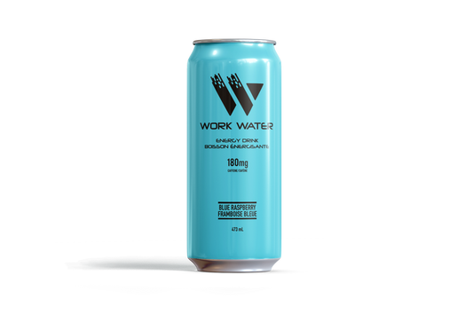 Work Water Energy Drink - Blue Raspberry 12 x 473mL