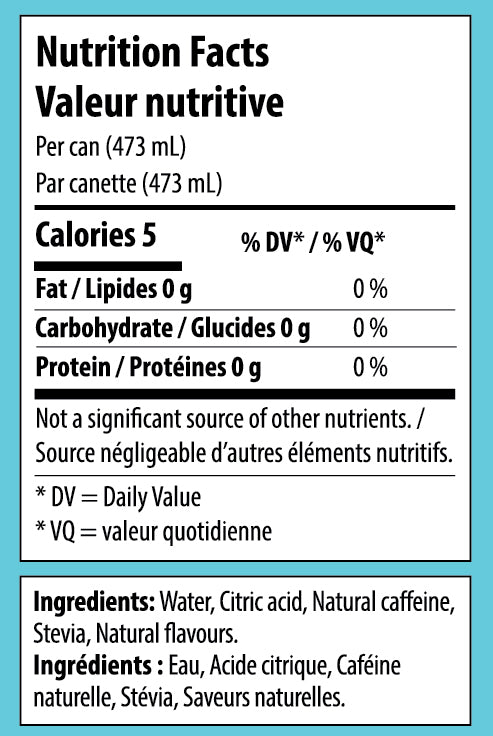 Work Water Energy Drink - Blue Raspberry 12 x 473mL