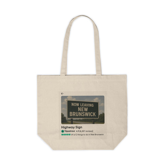 'Now Leaving New Brunswick' Canvas Tote Bag
