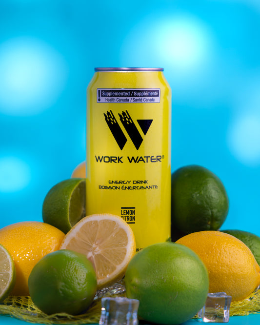 Work Water Energy Drink - Lemon 12 x 473mL