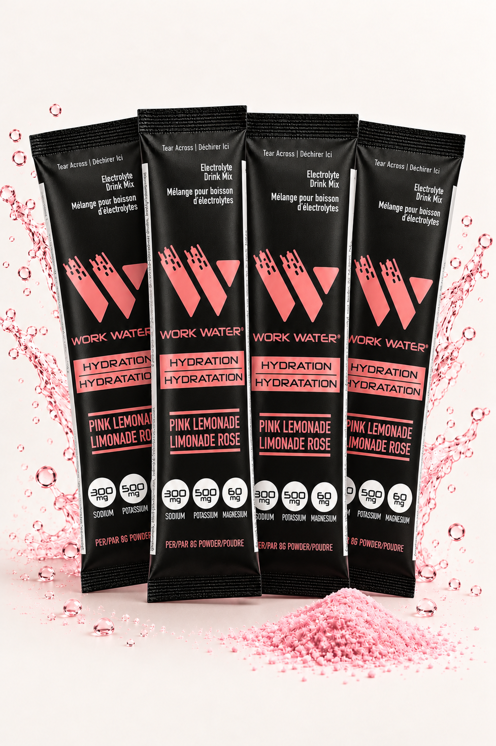 Pink Lemonade Daily Hydration plus Gut Health - 4 x 8g Electrolyte Drink Mix
