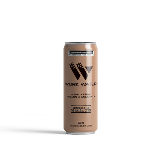 Work Water Energy Drink - Lemon Iced Tea 24 x 355mL
