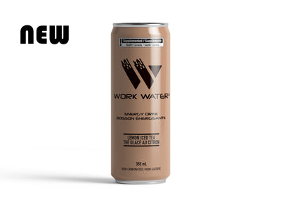 Work Water Energy Drink - Lemon Iced Tea 24 x 355mL