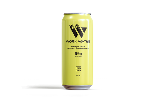 Work Water Energy Drink - Lemon 12 x 473mL