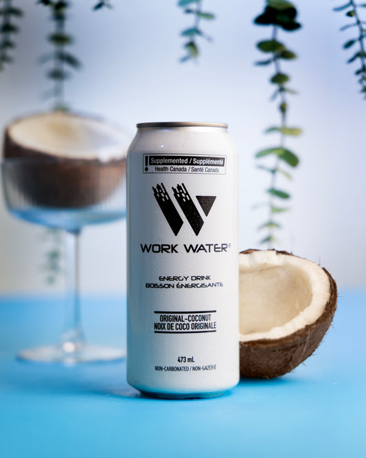 Work Water Energy Drink - Original-Coconut 12 x 473mL
